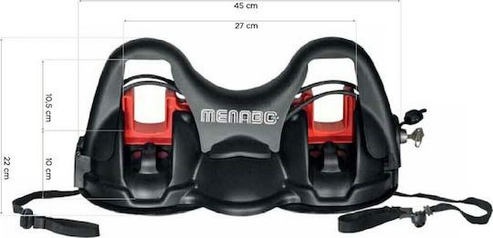 Menabo Himalaya Magnetic Car Ski Mounts Suitable for 2 Ski Pairs & 2 Baton Pairs