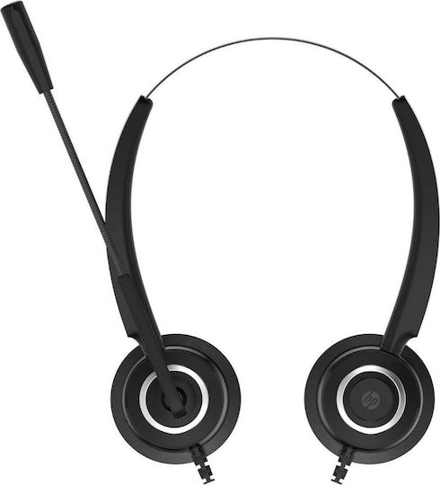 HP DHE-8000 On Ear Căști Multimedia cu microfon și conexiune USB-A în culoarea Albastru