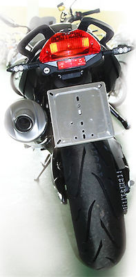 Lampa Bάση Στήριξης Πινακίδας Moto Μεταλλική Xρώμιο