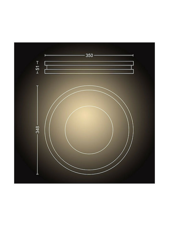 Philips Hue Being Smart Ceiling Mount Light 34.8cm Silver with Integrated LED