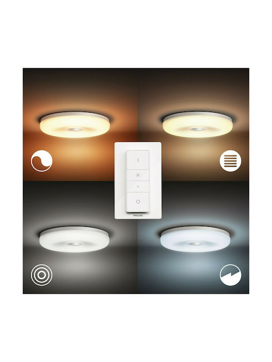 Philips Hue Struana Smart Таванно осветление Баня 36бр Бяла с Вграден LED и Дистанционно Управление