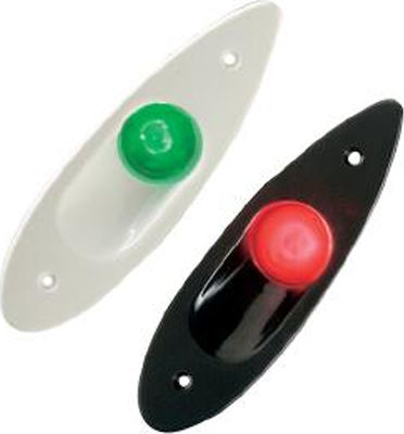 Eval Boat Light Without Mast Recessed Side Navigation Lights with LED Bulb 2pcs Black 01336-BLED