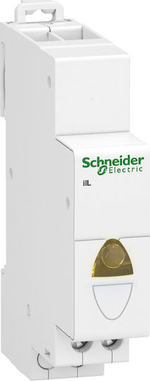 Schneider Electric Acti 9 iIL Μονή Ενδεικτική Λυχνία Πίνακα Κίτρινη 12-48V AC/DC