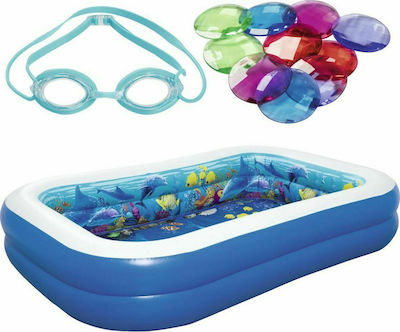 Bestway 3D Undersea Adventure Copil Piscină Gonflabilă 262x175x51buc