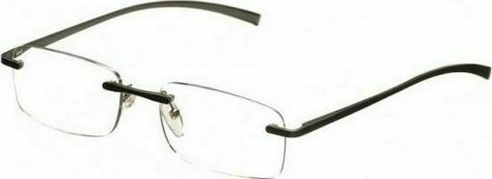 Silac 7097 Men's Reading Glasses +3.25 Black Metal