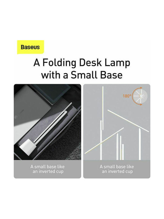 Baseus Smart Eye Series Rechargeable LED Office Lamp Foldable in White Color
