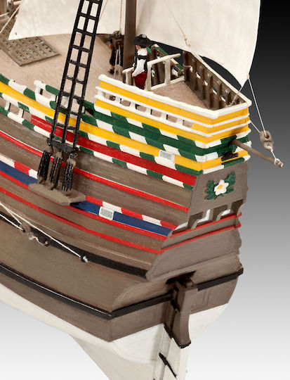 Revell Mayflower - 400th Anniversary Modeling Figure Ship 369 Pieces in Scale 1:83 with Glue and Paints 36.7x29.8cm.