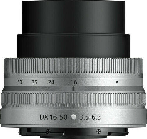 Nikon Z Fc Mirrorless Camera Kit (Z DX 16-50mm F3.5-6.3 VR + Z DX 50-250mm F4.5-6.3 VR) Silver