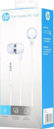 HP DHE-7000 In-ear Handsfree με Βύσμα 3.5mm Λευκό