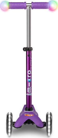 Micro Kids Scooter Foldable Mini Deluxe Magic LED 3-Wheel for 2-5 Years Purple