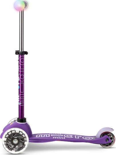 Micro Kids Scooter Foldable Mini Deluxe Magic LED 3-Wheel for 2-5 Years Purple