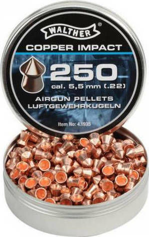 Walther Copper Impact Pellets Airgun 4.5mm 250pcs 250pcs 4.1935
