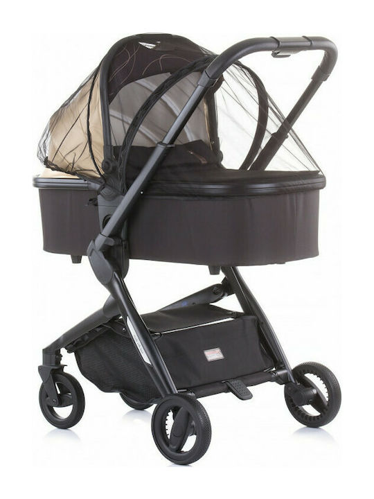 Chipolino Mosquito Net for Stroller Tulle MKKLUX02102BL with Elastic Black 47x47x50cm