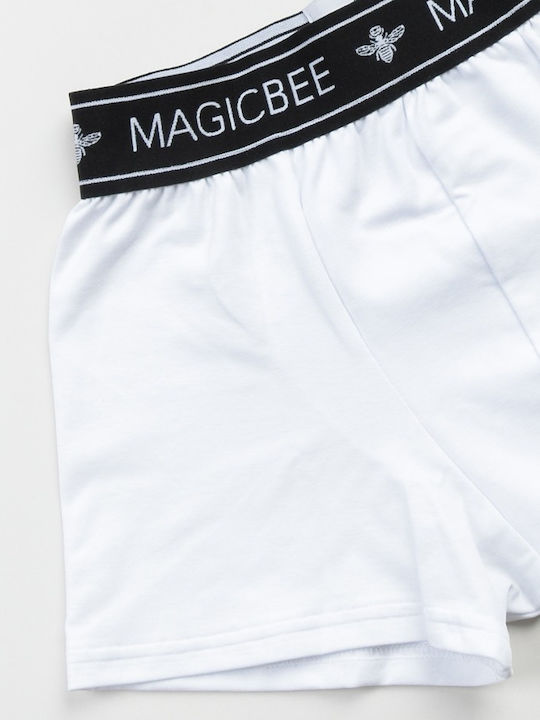 Magic Bee WB Herren Boxershorts Weiß 1Packung