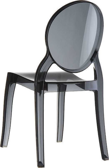 Elizabeth Καρέκλα Κουζίνας από Πολυπροπυλένιο Black Transparent 47x50x90εκ.