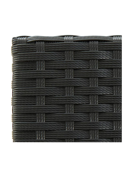 Σκαμπό Μπαρ Εξωτερικού Χώρου Rattan Μαύρο 4τμχ 52x56x118cm