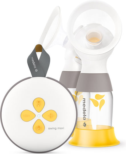 Medela Swing Maxi Ηλεκτρικό Διπλό Θήλαστρο Μπαταρίας και Ρεύματος Κίτρινο 150ml