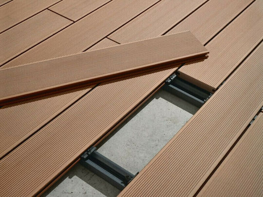 Newplan Lemn pentru Podea de Grădină din WPC 360x30buc 1buc pentru plasarea de punte sintetică 25mm