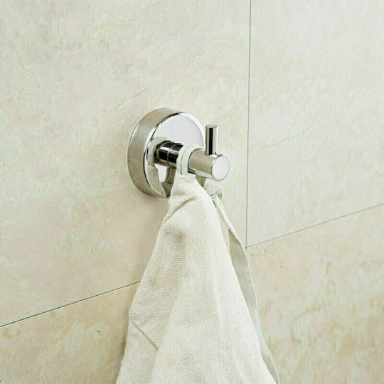 Karag Uno Single Wall-Mounted Bathroom Hook 5.5x6cm Inox Silver Karag Uno Single Wall-Mounted Bathroom Hook 5.5x6cm Inox Silver