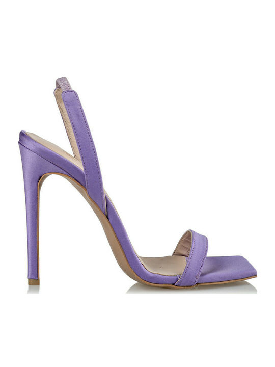 Envie Shoes Women's Sandals with Thin High Heel Lilac