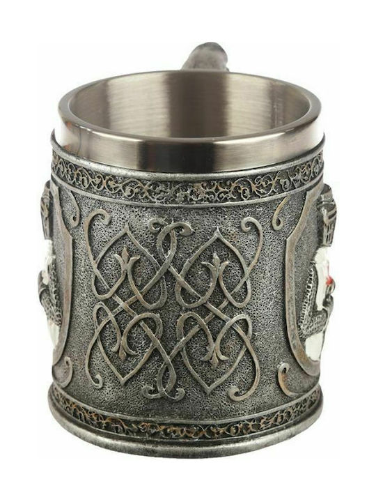 Puckator Crusader Knight Tankard Plastic Cup Silver