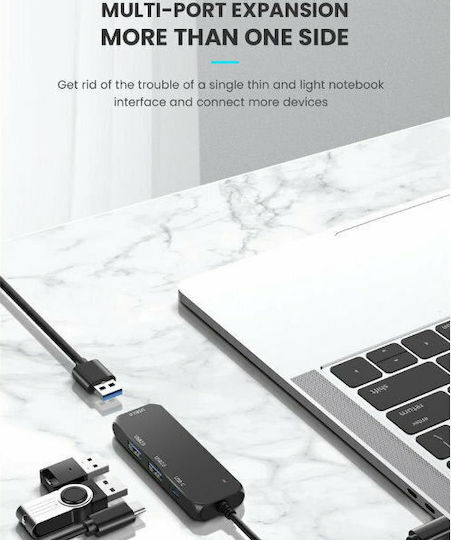 InLine Robotsky Hub 4 Θυρών USB 2.0 με σύνδεση USB-C