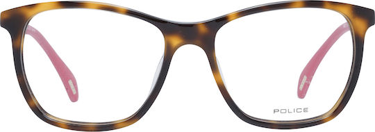 Police Weiblich Kunststoff Brillenrahmen Braun Schildpatt PL630 09AJ