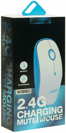 Zornwee W880 Ασύρματο Ποντίκι White/Blue