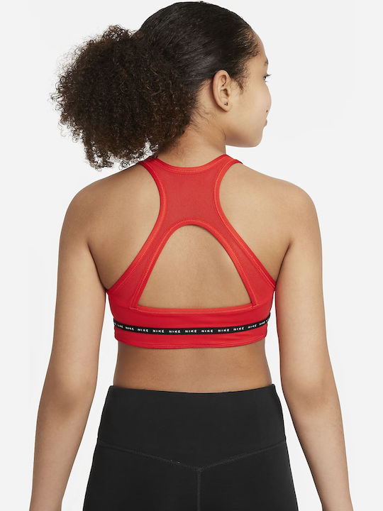 Nike Swoosh Παιδικό Μπουστάκι Dri-Fit Κόκκινο