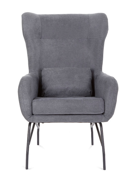 Ada Ohrensessel Grey 66x81x102cm
