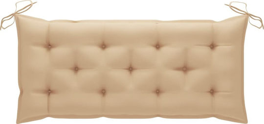 vidaXL Garden Swing Cushion With Backrest Beige 120x100 cm