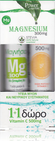 Power Of Nature Magnesium & Vitamin C 300mg 40 eff. tabs Multiflavoured