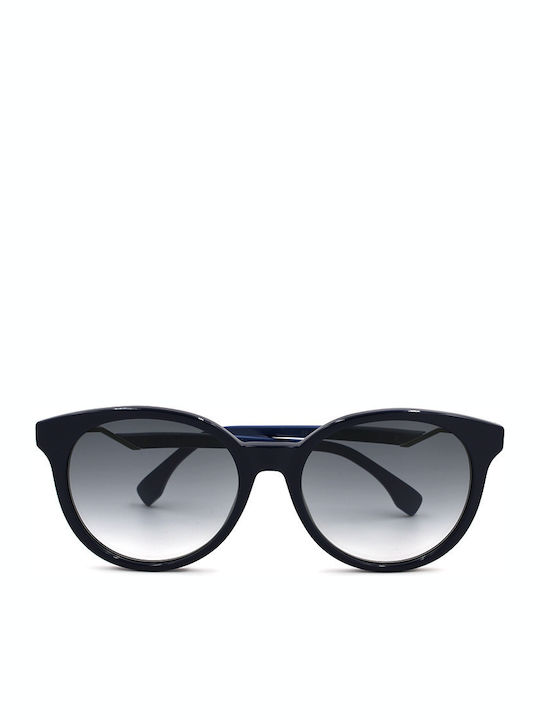 Fendi Ochelari De Soare Pentru Femei Cu Ramă Albastră Din Plastic Și Lentile Degrade