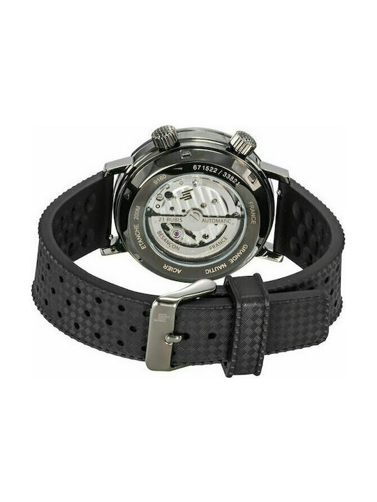 Lip Watches Watch Automatic with Black Rubber Strap