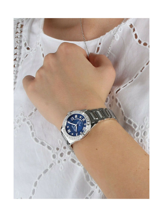 Bulova Diamond Ρολόι με Μεταλλικό Μπρασελέ σε Ασημί χρώμα