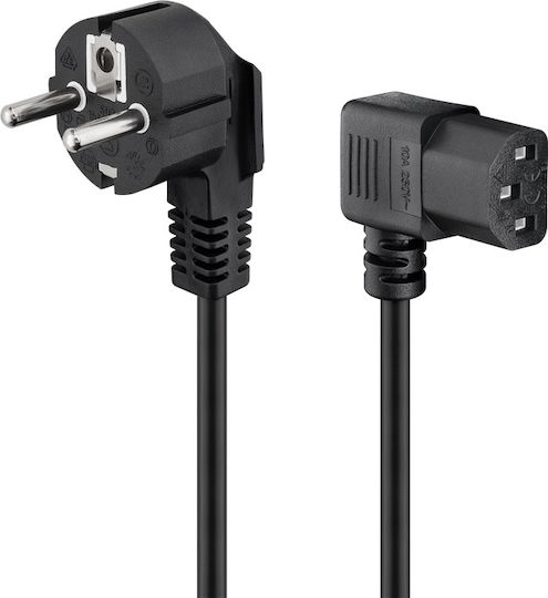 Goobay Schuko - IEC C13 Cable 5m Μαύρο 93119