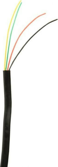 Gembird Flat Telephone Cable Unterminated 100m Black (TC1000S-100M-B)