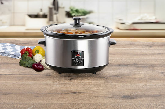 Alpina Appliances Slow Cooker 240W with Capacity 3.5lt Silver