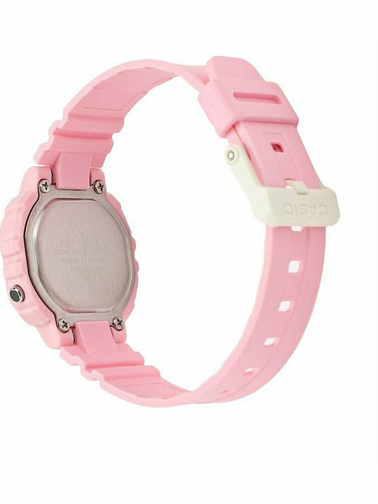 Casio Digital Women's Watch Chronograph with Pink Rubber Strap