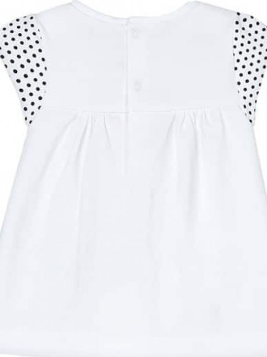 Mayoral Kids Dress Short Sleeve White