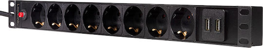 LogiLink Πολύπριζο Rack PDU8C02 1τμχ