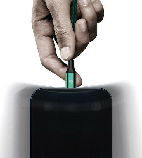 Baseus Rapid Series Braided USB to Lightning / Type-C / micro USB 1.5m 3A Cable Green (CAMLT-SC06)