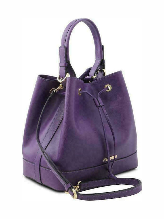 Tuscany Leather TL TL142050 Women's Leather Pouch Handbag Purple