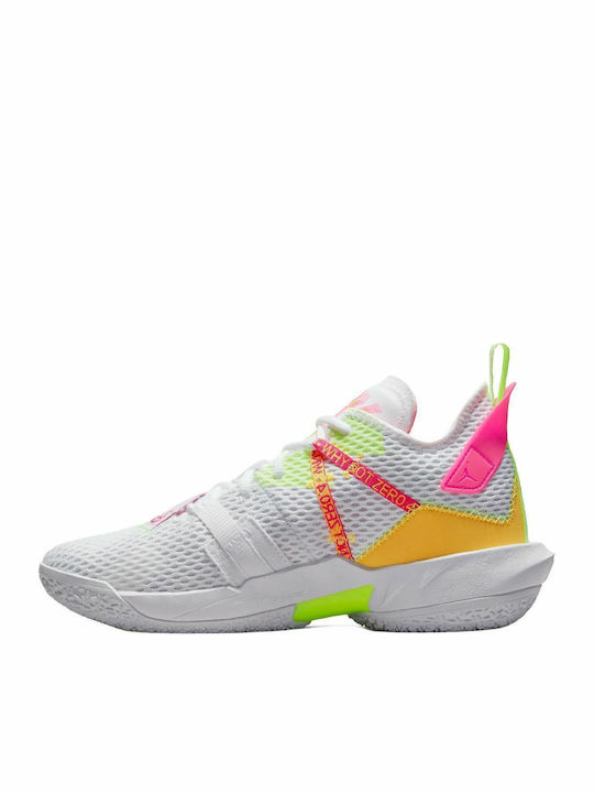 Why Not Zer0.4 Χαμηλά Μπασκετικά Παπούτσια White / Citron Pulse / Hyper Pink / Lime Glow