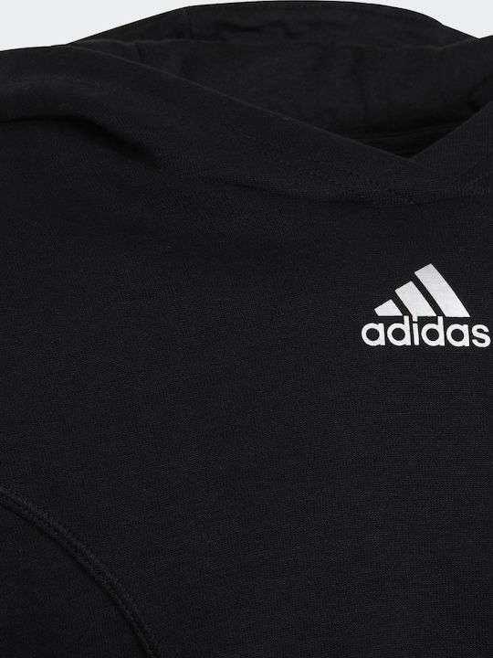 Kids Sweatshirt Cropped with Hood Black XFG Regular