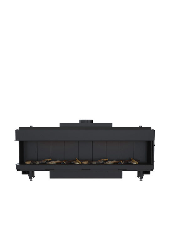 Kratki LEO L 200 G20 Kaminofen Gas 16kW Linke Ecke mit fester Tür