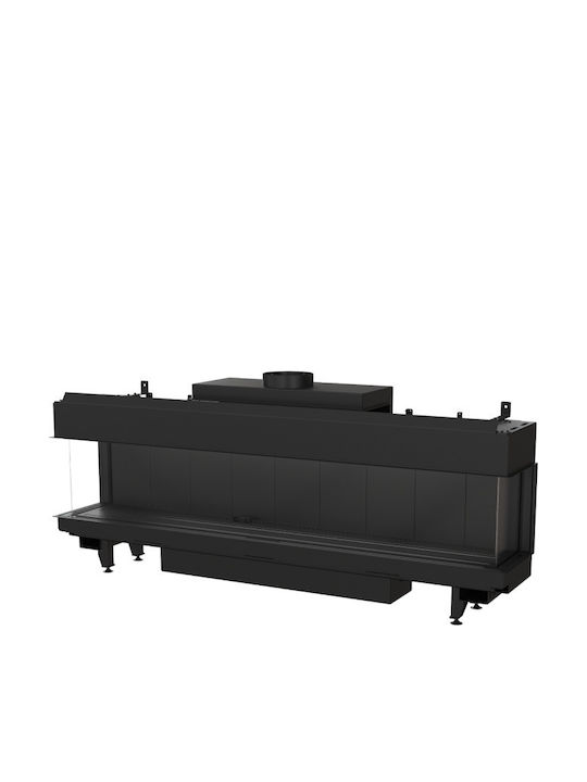 Kratki LEO LP 200 G20 Ενεργειακό Τζάκι Αερίου 16kW Τρίπλευρο με Σταθερή Πόρτα