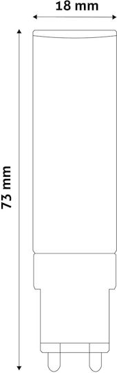 Avide ABG9WW-7W Λάμπα LED 7W 73mm για Ντουί G9 Θερμό Λευκό 640lm