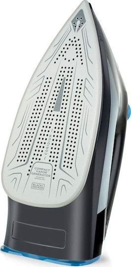 Black & Decker BXIR2401E Σίδερο Ατμού 2400W με Κεραμική Πλάκα και Συνεχόμενη Παροχή Ατμού 45gr/min
