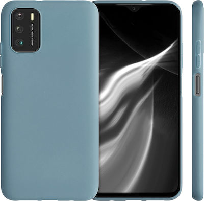 KWmobile Umschlag Rückseite Silikon Blau (Poco M3 / Redmi 9T) 53971.206